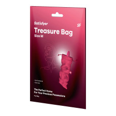 Мешочек для секс-игрушек Satisfyer Treasure Bag M, розовый, на шнурке