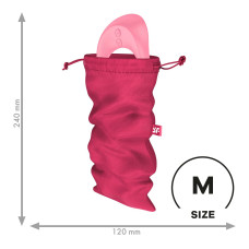 Мешочек для секс-игрушек Satisfyer Treasure Bag M, розовый, на шнурке