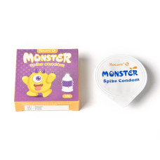 Насадка на член Recare Yellow Monster Spike Condom (презерватив з рядами пухирців та шипів)