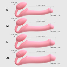 Безремінний страпон Strap-On-Me Rose L, повністю регульований, діаметр 3,7 см