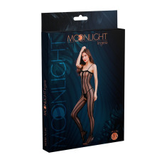 Прозрачный бодистокинг Moonlight Model 03 XS-L Black, с доступом