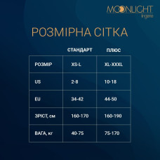 Прозрачный бодистокинг Moonlight Model 03 XS-L Black, с доступом