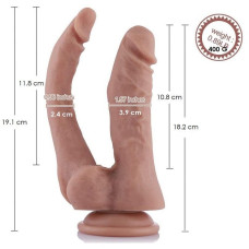 Подвійний фалоімітатор Hismith 9.8" Double Penetrator Silicone Dildo