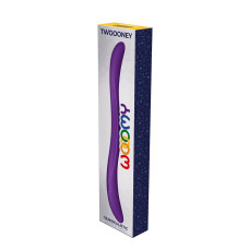 Подвійний фалоімітатор Wooomy Twoooney Semirealistic Double Dong Purple, діаметр 3 та 3,8 см