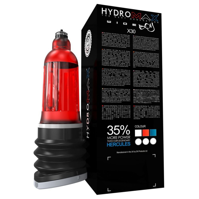 Гидропомпа Bathmate Hydromax 7 WideBoy Red, для члена длиной от 12,5 до 18 см, диаметр до 5,5 см