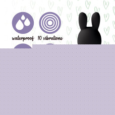 Мини-вибратор FeelzToys Mister Bunny Black с двумя насадками