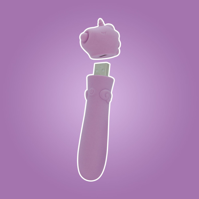 Вибратор-единорожка Unihorn USB Bullet – Karma Lilac, вибропуля, USB-зарядка, 10 режимов
