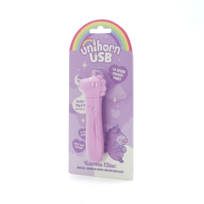 Вибратор-единорожка Unihorn USB Bullet – Karma Lilac, вибропуля, USB-зарядка, 10 режимов