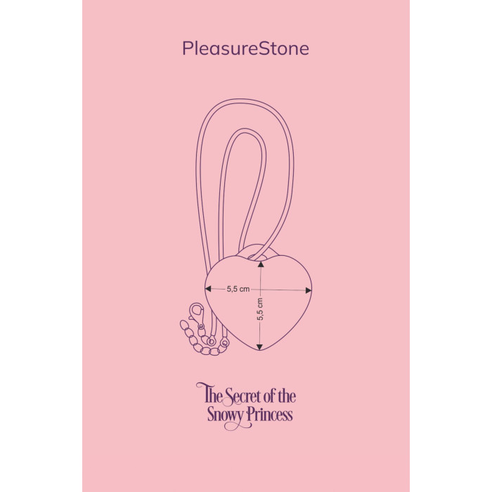 Мини-вибратор «Сердечко» FairyGasm PleasureStone blue, 9 режимов, на шнурке