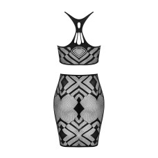 Еротичний напівпрозорий комплект Obsessive K101 top & skirt S/M/L, топ, спідниця