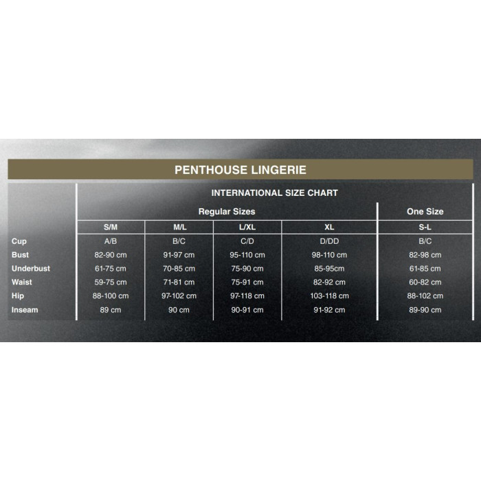 Комплект бралет та стрінги Penthouse - Double Spice Black M/L