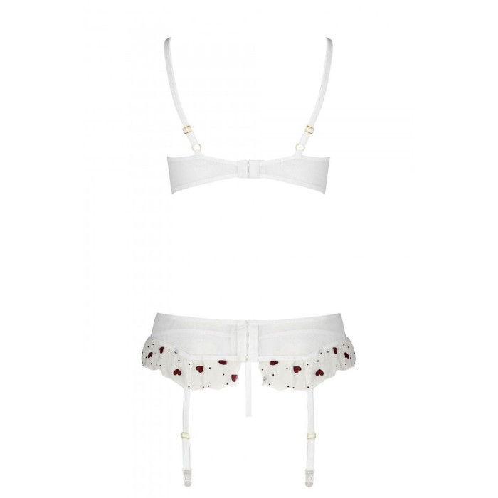 Сексуальный комплект с поясом для чулок Passion LOVELIA SET XXL/XXXL, white