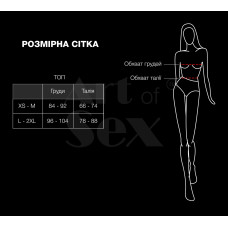 Лиф с шипами Art of Sex - Mistress, черный с эффектом мокрого бархата, размер L