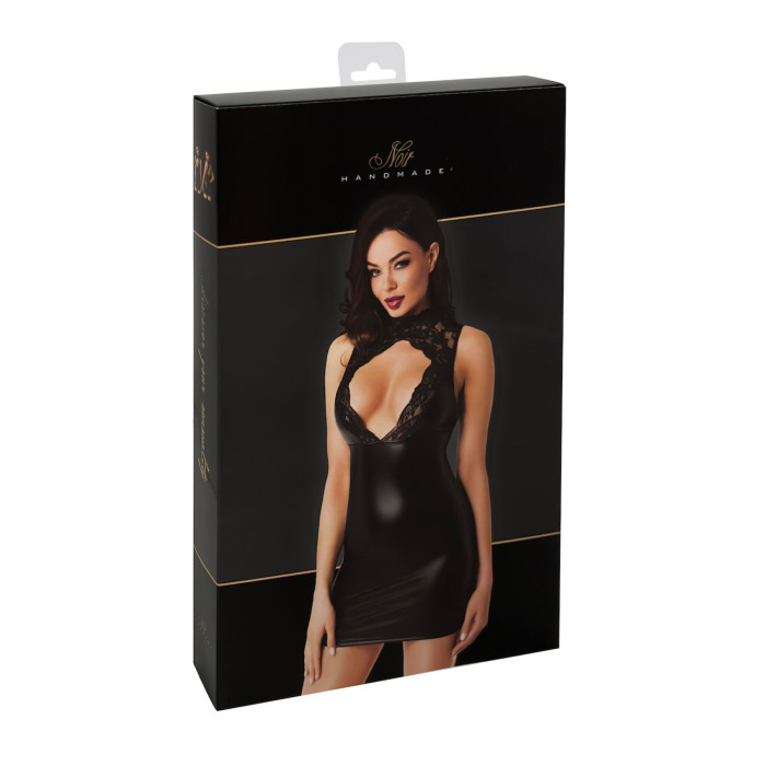 Сукня Noir Handmade F343 Powerwetlook and lace mini skirt - S