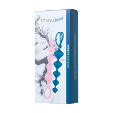 Набір анальних бус Satisfyer Beads Colored, силікон , макс. діаметр 3,3 см і 3,5 см
