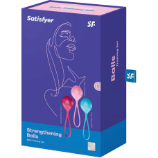 Вагінальні кульки Satisfyer Strengthening Balls (3шт), діаметр 3,8 см, маса 62-82-98г, монолітні