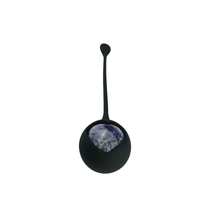 Вагинальные шарики Adrien Lastic Harmony Stones, полудрагоценные камни, диаметр 3 см, 2 держателя