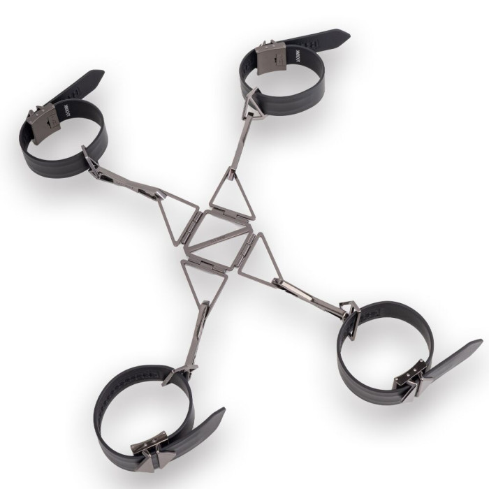 БДСМ-набор LOCKINK Bondage & Restraint Set, черный, натуральная кожа, фиксаторы, маска, кляп