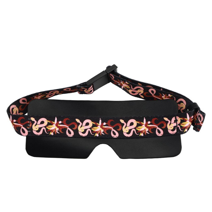 БДСМ-набор LOCKINK The Flowering Serpent Bondage Set, черный, с рисунком в виде змей, 7 предметов