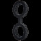 Наручники из силикона Doc Johnson The Cuffs Large - Black, хорошо тянутся, для рук и для ног