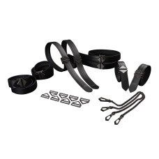 Набор для бондажа LOCKINK 8-Bondage-Straps Restraint Set, черный 8 ремней из натуральной кожи