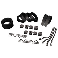 Набор для бондажа LOCKINK 8-Bondage-Straps Restraint Set, черный 8 ремней из натуральной кожи