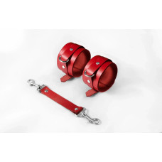 Набір Feral Feelings BDSM Kit 5 Red, наручники, поножі, хрестовина, маска, падл
