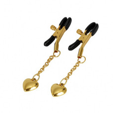 Затискачі для сосків Liebe Seele Solid Heart Nipple Clamps Gold