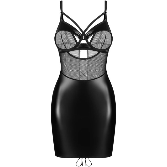 Сорочка Obsessive Dominna chemise & thong 2XL/3XL