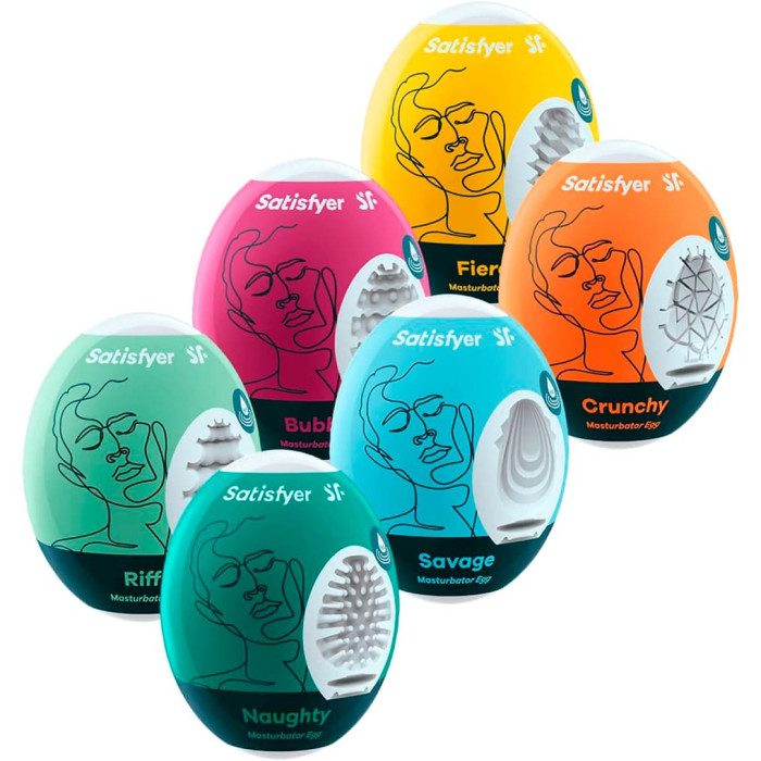 Самозмащувальний мастурбатор-яйце Satisfyer Masturbator Egg Crunchy, одноразовий, не потребує змазки