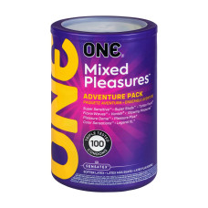 Набор презервативов ONE Mixed Pleasures, 100 шт, 10 видов, упаковка-тубус