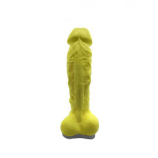 Крафтове мило-член із присоскою Чистий Кайф Yellow size XL, натуральне