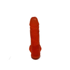 Крафтове мило-член із присоскою Чистий Кайф Red size M, натуральне