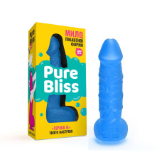 Крафтове мило-член із присоскою Pure Bliss MINI Dark Blue, натуральне