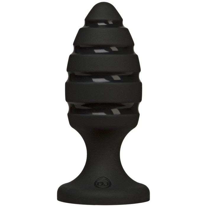 Анальный плаг со спиральным каналом Doc Johnson Platinum Premium Silicone - The Blast - Black