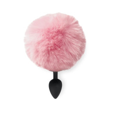 Силіконова анальна пробка М Art of Sex - Silicone Bunny Tails Butt plug Pink, діаметр 3,5 см