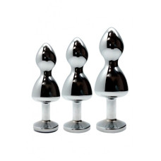 Металева анальна пробка Wooomy Lollypop Double Ball Metal Plug M, діаметр 3,1 см, довжина 9,4 см