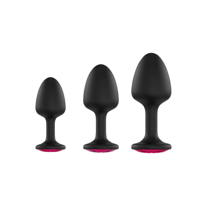 Анальная пробка Dorcel Geisha Plug Ruby M с шариком внутри, создает вибрации, макс. диаметр 3,2см