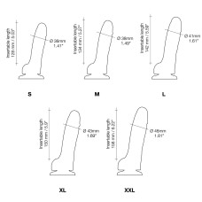 Реалістичний фалоімітатор Strap-On-Me Sliding Skin Realistic Dildo Black - S, ефект рухливої шкіри