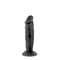 Фалоімітатор із присоскою Real Body — Real Zack Black, TPE, діаметр 3,7 см