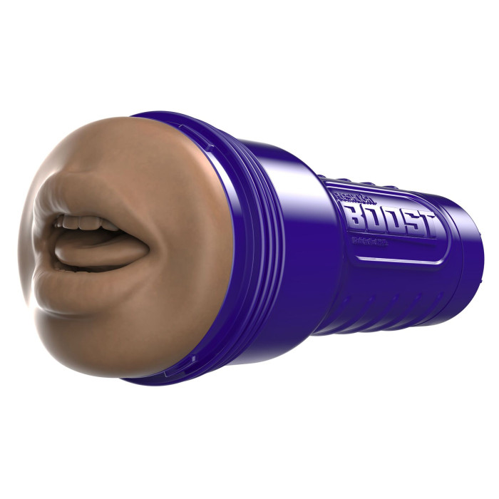 Мастурбатор-ротик Fleshlight Boost Blow Medium Dark Flesh, плавающие кольца Turbo Tech