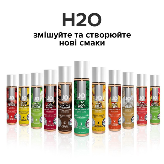 Смазка на водной основе JO H2O — Cool Mint (120 мл) без сахара, растительный глицерин