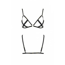 Відкритий бюстгальтер-стрепи Passion Exclusive NICKY BRA L/XL, black