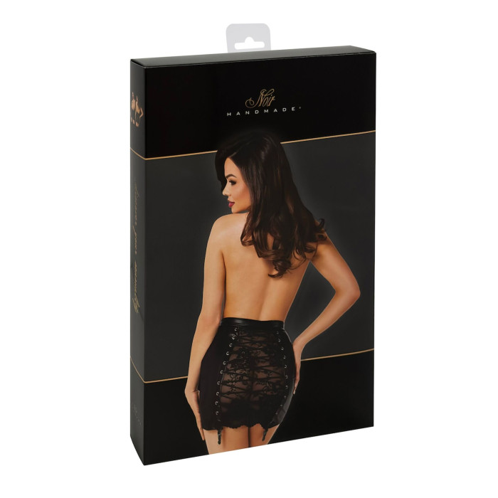 Юбка Noir Handmade F341 Powerwetlook and lace skirt - M