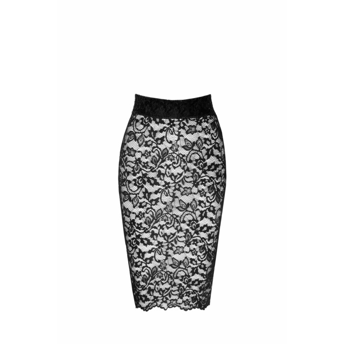 Юбка Noir Handmade F302 Ambivalence, XXL, black, кружево, длина за колени, шнуровка сзади