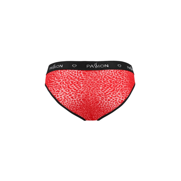 Чоловічі напівпрозорі труси Passion 031 SLIP MIKE L/XL Red, під леопард
