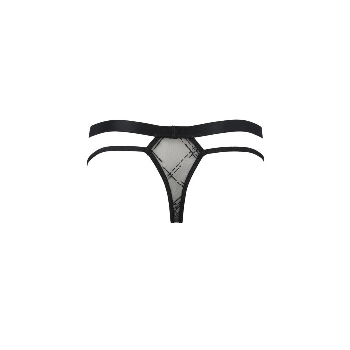 Чоловічі прозорі стринги Passion 029 THONG COLLIN S/M Black, сітка