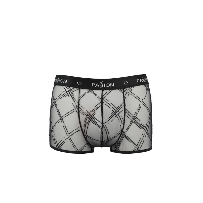 Мужские прозрачные боксеры Passion 032 SHORT JAMES XXL/XXXL Black, сетка