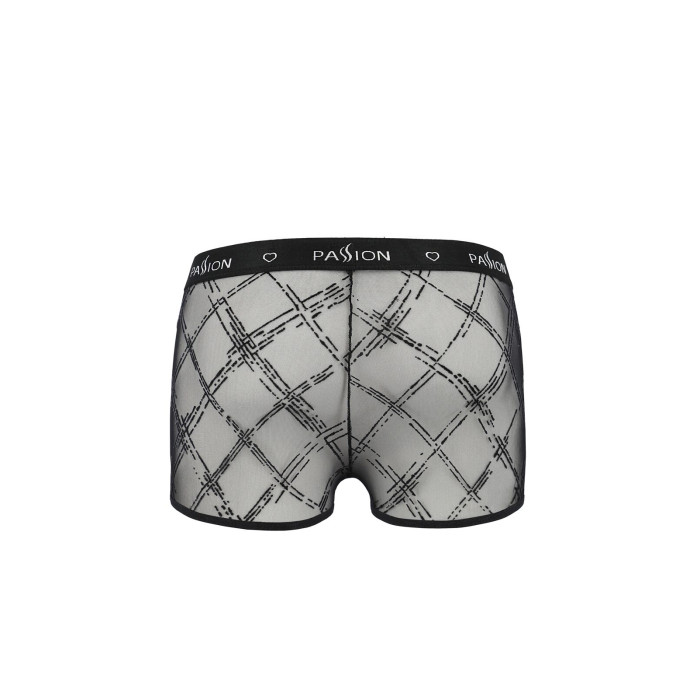 Мужские прозрачные боксеры Passion 032 SHORT JAMES XXL/XXXL Black, сетка