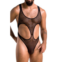 Мужское сетчатое боди Passion 040 LEON L/XL Black, сетка, резинки